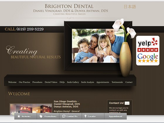 Websites: Brighton Dental San Diego Website