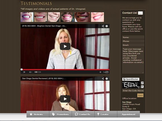 Websites: Brighton Dental San Diego Website